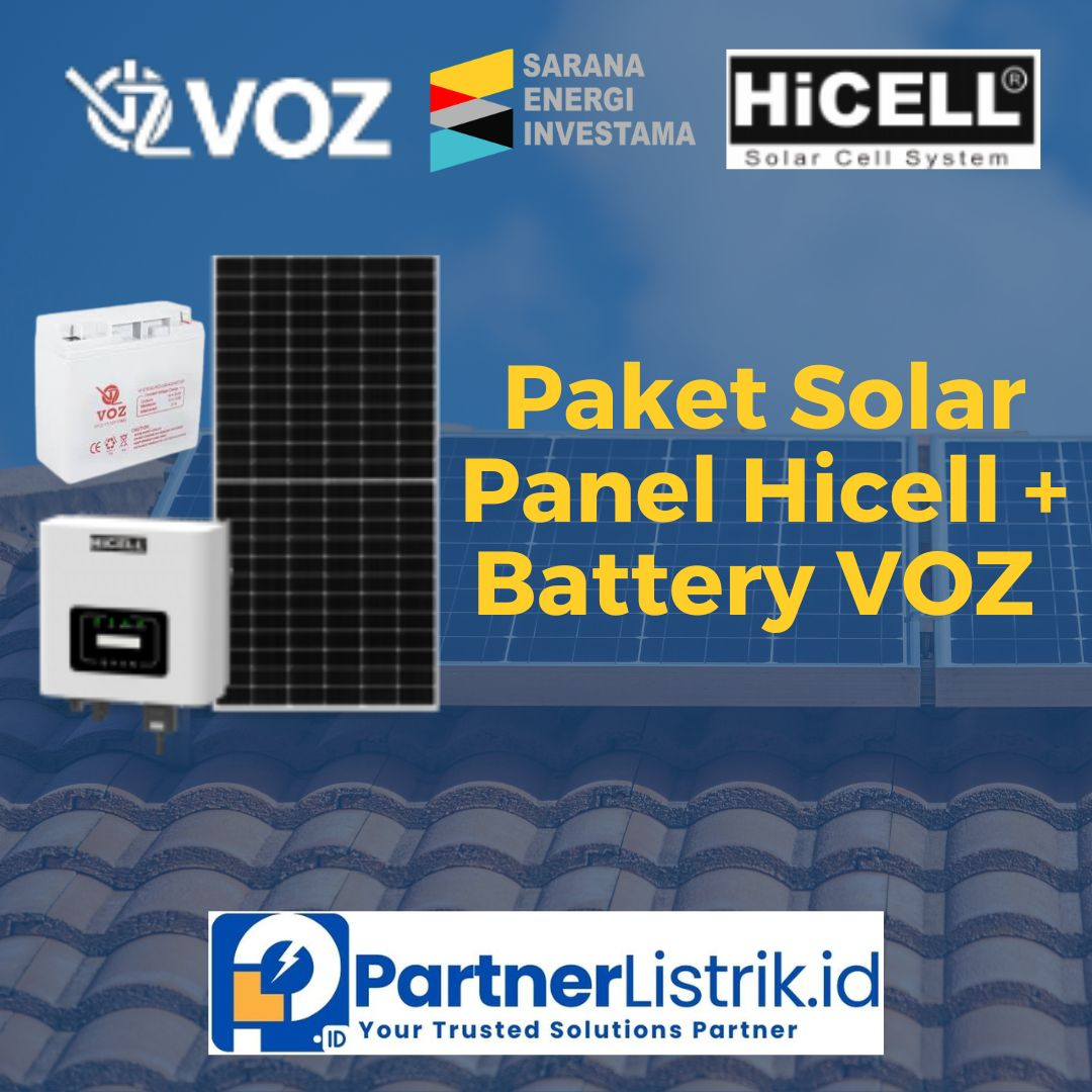 Paket Solar Panel Hicell dan Baterai VOZ